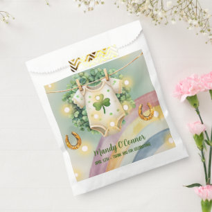 Lucky Charm Shamrock and Rainbow Baby Shower Favour Bag