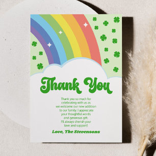 Lucky Charm St. Patrick's Day Baby Shower Thank You Card