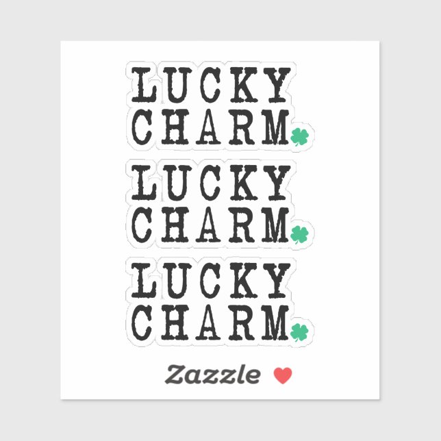 Lucky Charm St Patricks Day Lucky Clover (Sheet)