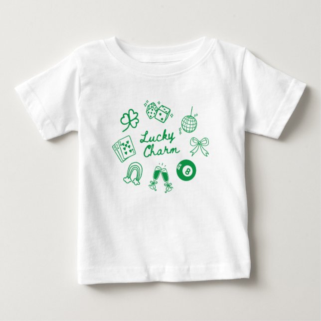 Lucky Charm St Patricks Day Lucky Clover Baby T-Shirt (Front)