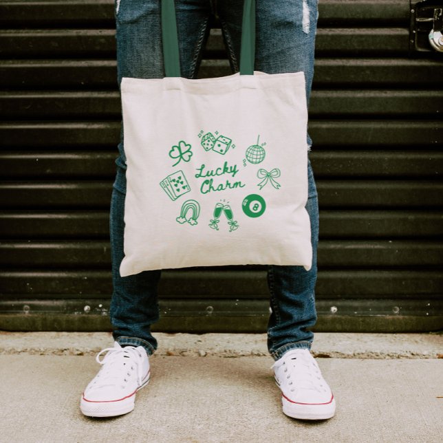 Lucky Charm St Patricks Day Lucky Clover Tote Bag (Creator Uploaded)