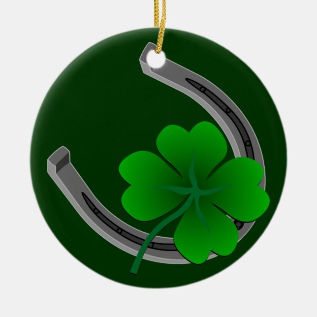 Lucky Charm St Patricks Ornament Custom Decoration (Front)