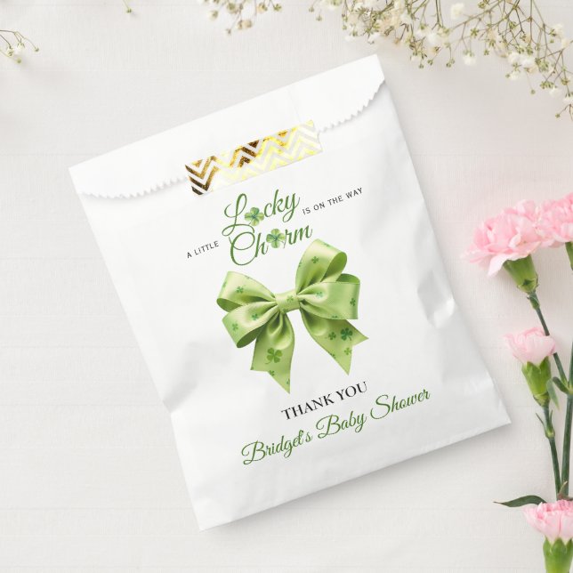 Lucky charm Thank You Irish clover baby shower Favour Bag (Sealed)