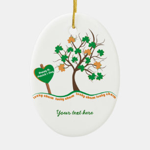 Lucky charm tree clover shamrock St. Patricks Day Ceramic Tree Decoration