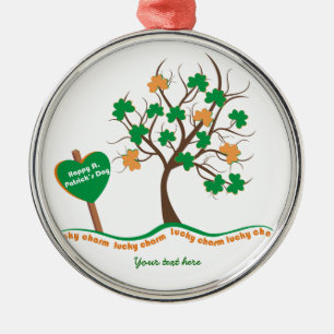 Lucky charm tree clover shamrock St. Patricks Day Metal Tree Decoration