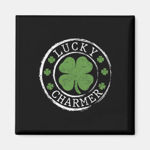 Lucky Charmer Shamrock Funny St. Patrick's Day Boy Magnet