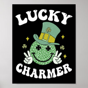 Lucky Charmer Shirt Boys Kids Girl Funny St. Patri Poster