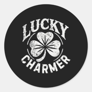 Lucky Charmer St Patricks Day Irish Boys St Pats Classic Round Sticker