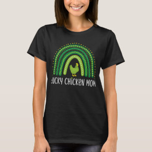 Lucky Chicken Mum Rainbow Happy St Patrick's Day L T-Shirt