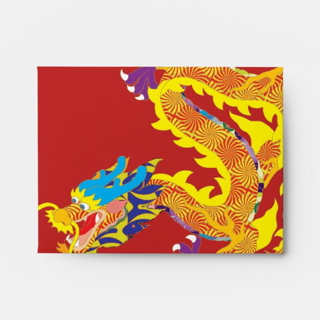 Lucky Chinese Dragon Envelope (Front)