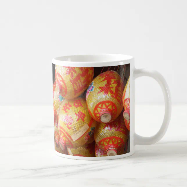 Lucky Chinese Paper Lanterns Coffee Mug | Zazzle