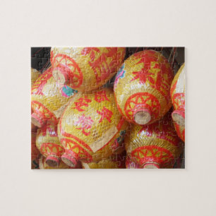 Lucky Chinese Paper Lanterns Jigsaw Puzzle