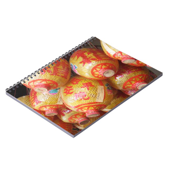 Lucky Chinese Paper Lanterns Notebook (Left Side)