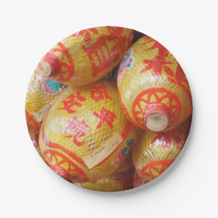 Lucky Chinese Paper Lanterns Plate