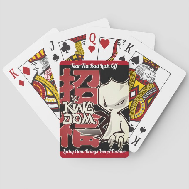 Lucky Claw Charm Playing Cards (Back)