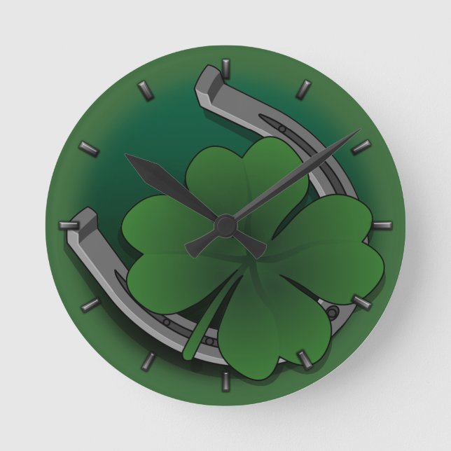 Lucky Clock St. Patrick's Lucky Charm Wall Clock (Front)