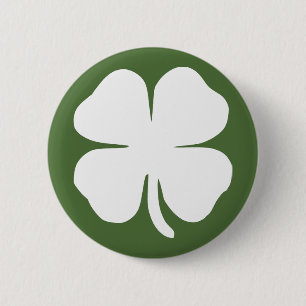 Lucky Clover 6 Cm Round Badge