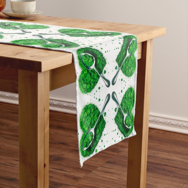 Lucky Clover 🍀 A Timeless Symbol of Good Fortune Short Table Runner (In Situ)