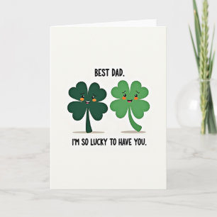 Lucky Clover Best Dad Card