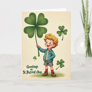Lucky Clover Boy Card