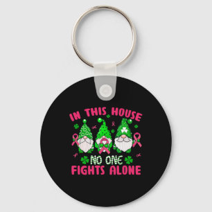 Lucky Clover Breast Cancer Awareness St Patrick's Key Ring