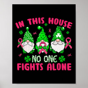 Lucky Clover Breast Cancer Awareness St Patrick's Poster