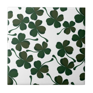 lucky clover ceramic tile