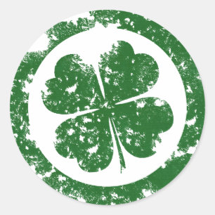 Lucky Clover Classic Round Sticker