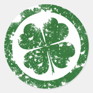 Lucky Clover Classic Round Sticker