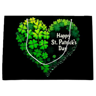 Lucky Clover Design for St. Patrick's Day Large Gift Bag