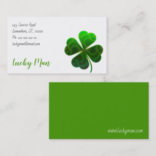 Lucky Clover   Floral Business Card