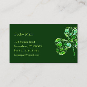 Lucky Clover   Floral Business Card