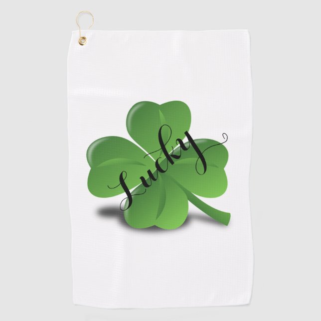Lucky Clover Golf Towel (Front)