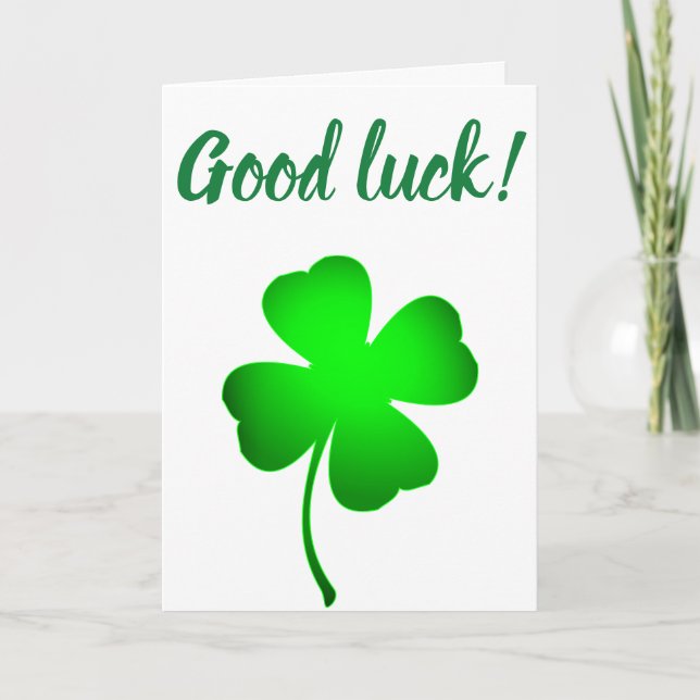 Lucky clover good luck card (Front)