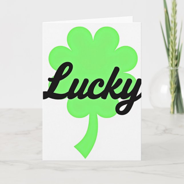 Lucky Clover Graphic Art Card (Front)