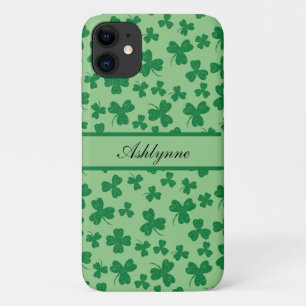 Lucky Clover Green Personalised iPhone/iPad case
