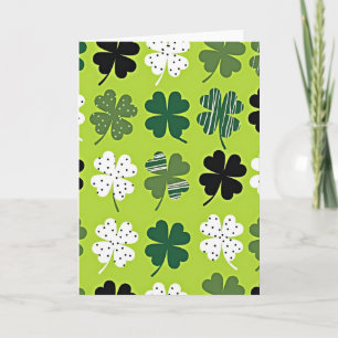Lucky Clover Green Texture Card