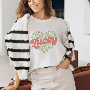 Lucky Clover Heart St. Patrick's Day  T-Shirt