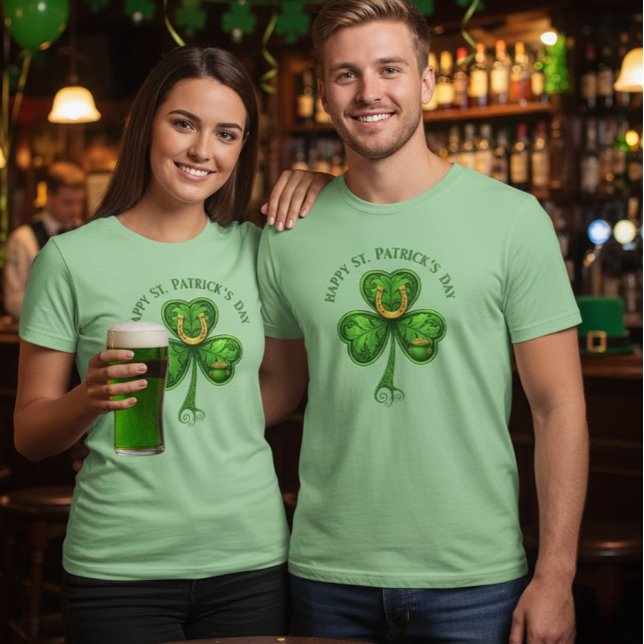 Lucky Clover Horseshoe Tee – St. Patrick’s Day (Creator Uploaded)