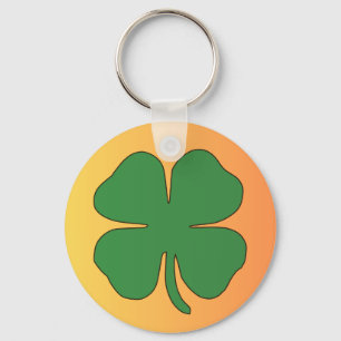 Lucky Clover Leaf Keychain for Good Fortune