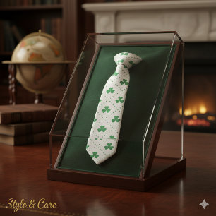 Lucky Clover Pattern Tie for Work or Events