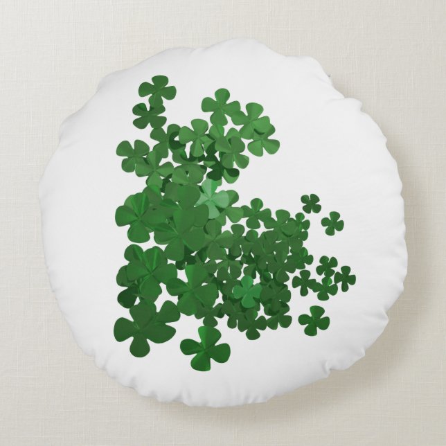 Lucky clover round cushion (Back)