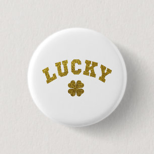 Lucky Clover Saint Patricks 3 Cm Round Badge