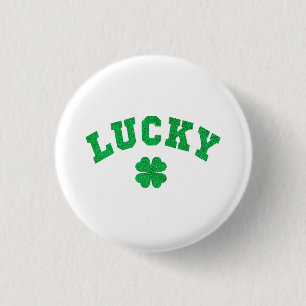 Lucky Clover Saint Patricks Day 3 Cm Round Badge