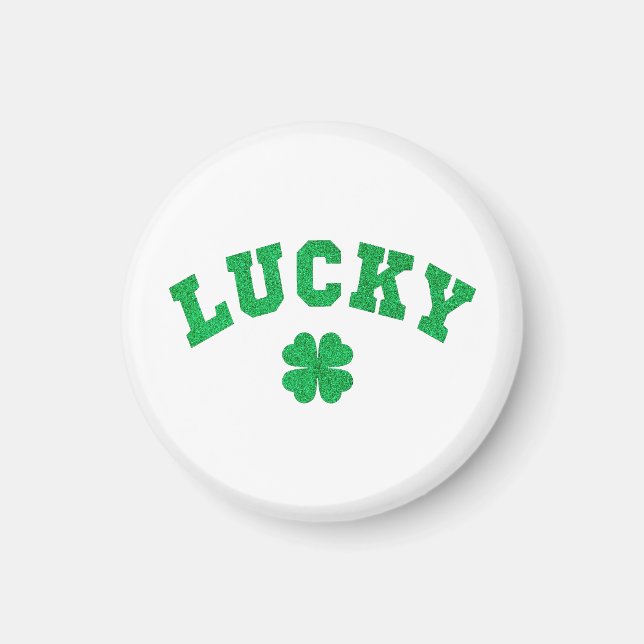 Lucky Clover Saint Patricks Day Magnet (Front)