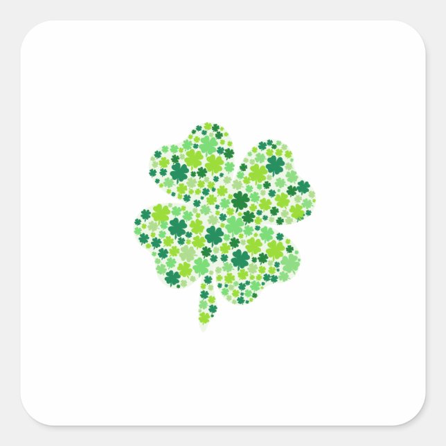 LUCKY CLOVER SQUARE STICKER (Front)