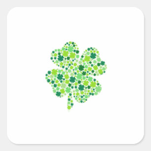 LUCKY CLOVER SQUARE STICKER