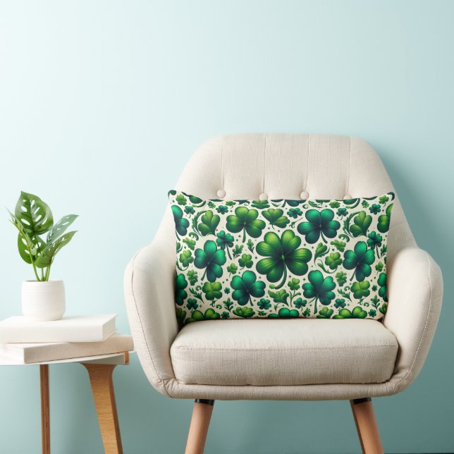Lucky Clover St. Patrick’s Day Throw Pillow (Chair)