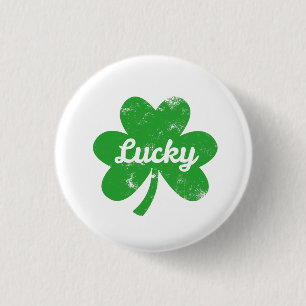 Lucky Clover St Patrick's Day 3 Cm Round Badge