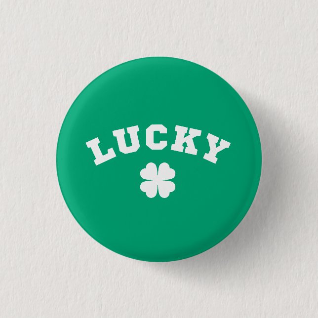 Lucky Clover St. Patricks Day 3 Cm Round Badge (Front)
